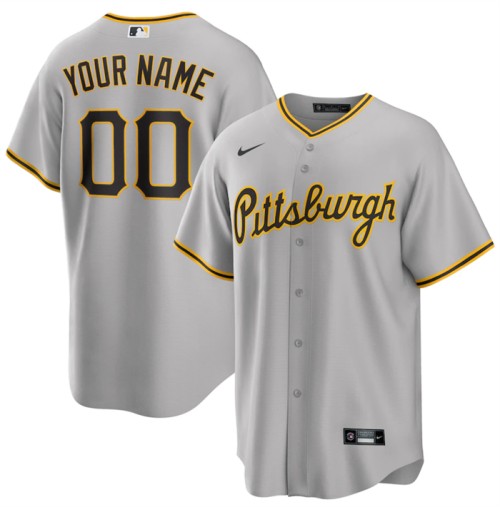 Youth Pittsburgh Pirates Active Player Custom Gray Cool Base Stitched Baseball Jersey